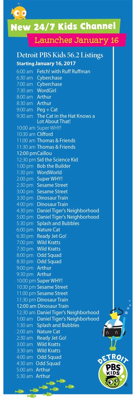 WTTW Kids 247 Schedule. . Pbs satellite schedule 2022